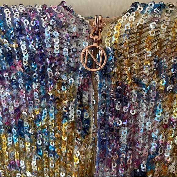 NWT Nookie Forever Set dress sequin two pc crop top mini skirt XS - Picture 8 of 12